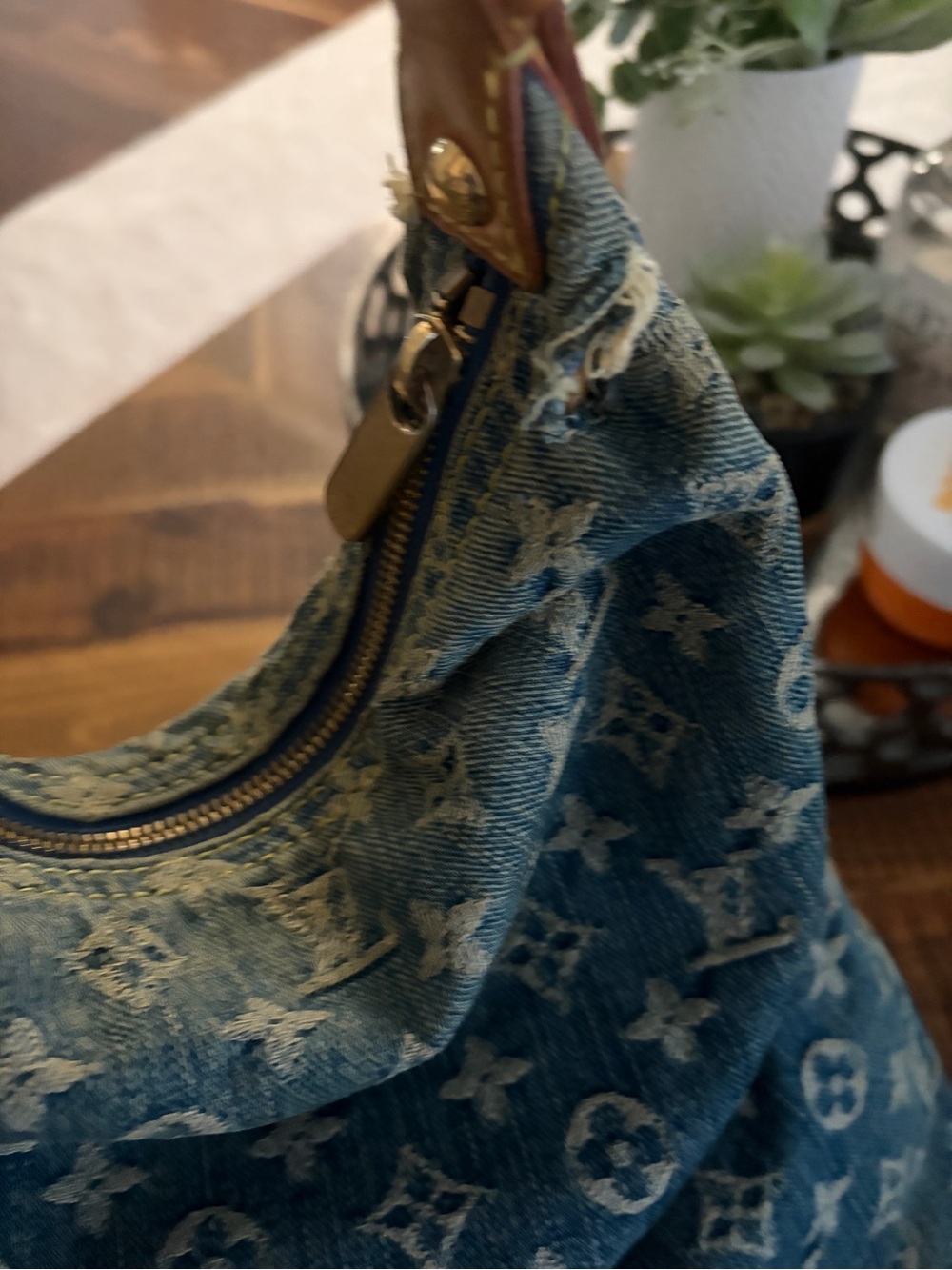 Vintage Louis Vuitton Denim Baggy GM Blue - Picture 11 of 16